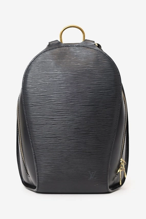 Louis Vuitton 1999 Black Epi Leather Mabillon Backpack