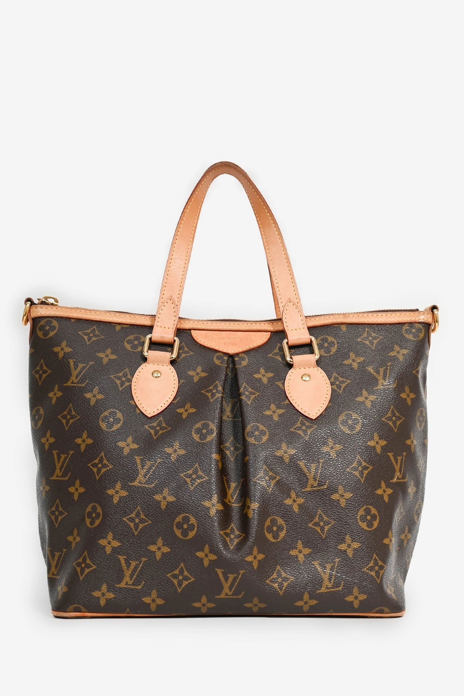 Louis Vuitton 2010 Monogram Palermo GM Bag with Leather Strap