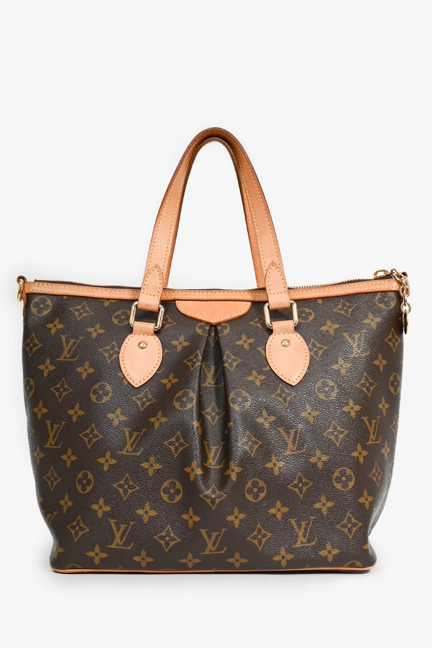 Louis Vuitton 2010 Monogram Palermo GM Bag with Leather Strap