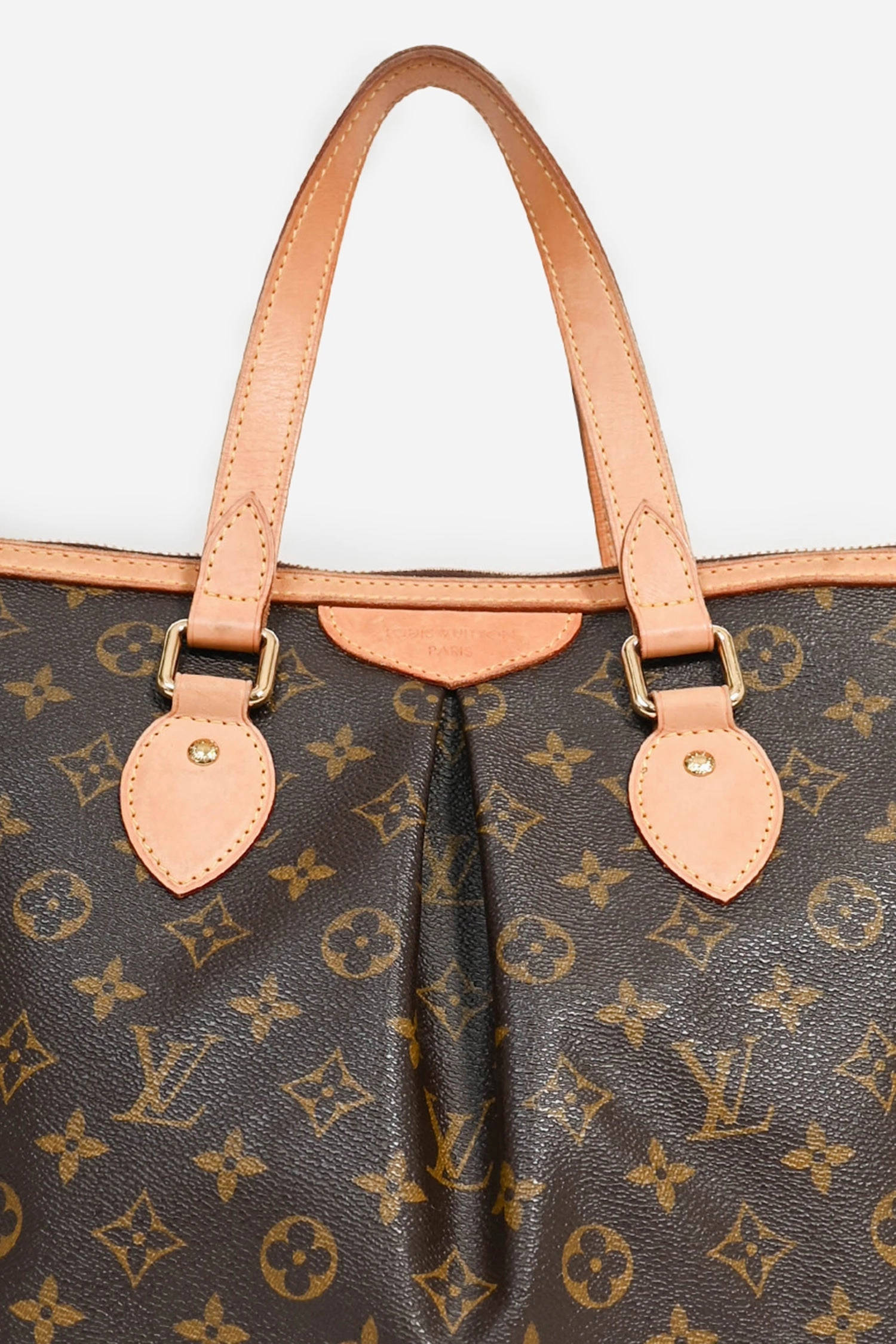 Louis Vuitton 2010 Monogram Palermo GM Bag with Leather Strap