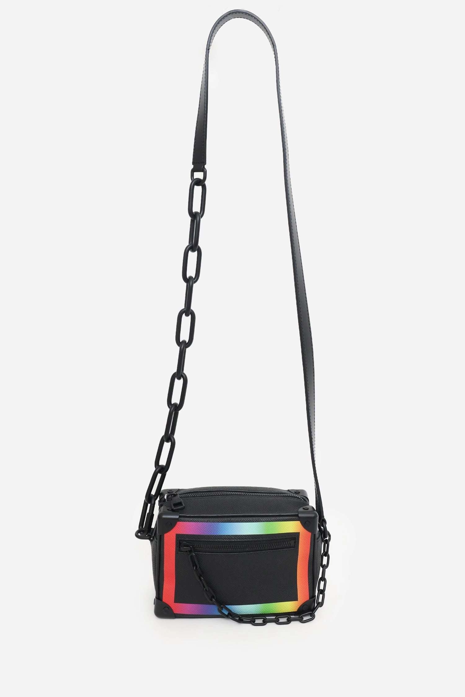 Louis Vuitton 2019 Black Taga Rainbow Mini Soft Trunk Crossbody