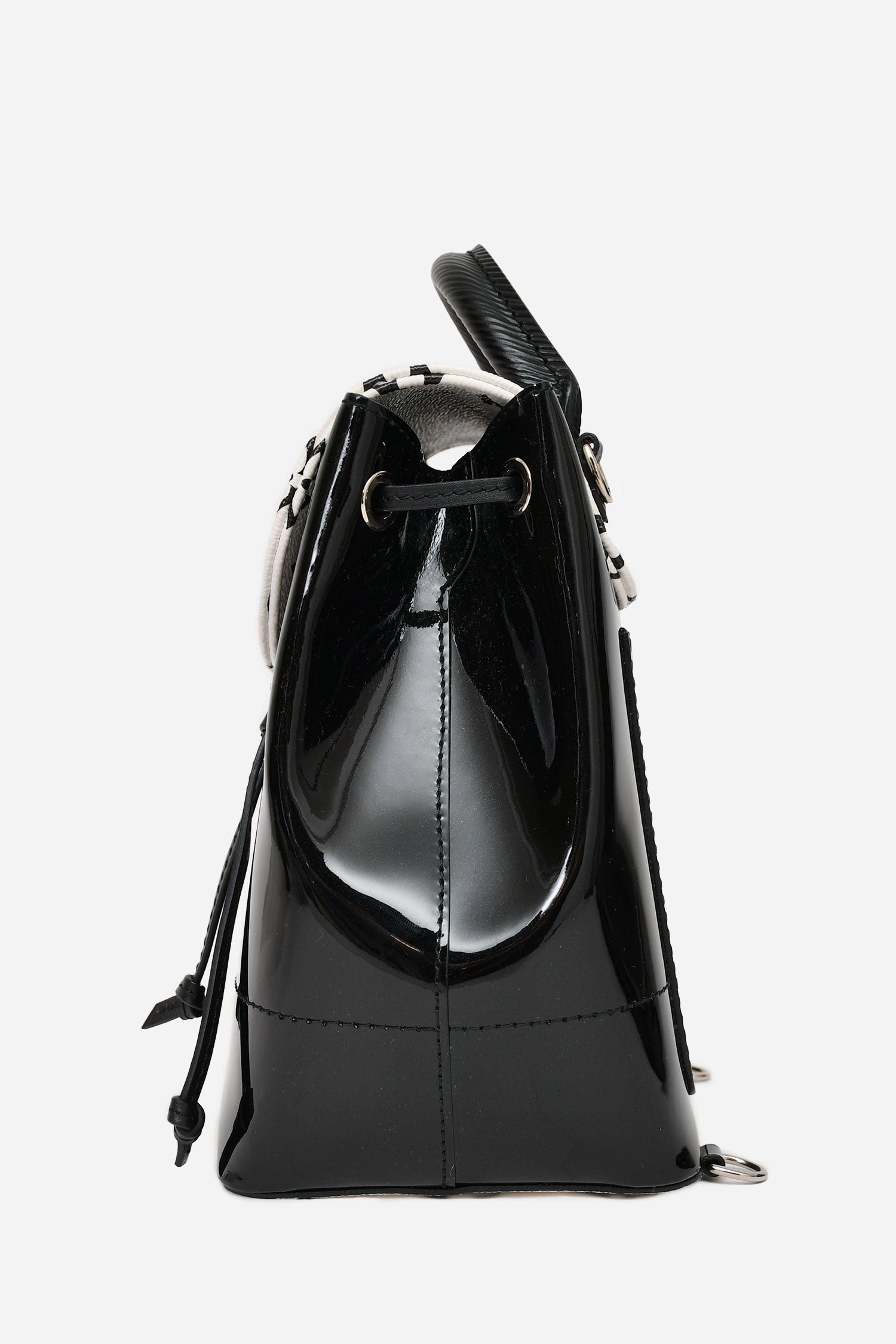Louis Vuitton 2019 Black/White Monogram Coated Canvas/Vernis Hot Springs Backpack