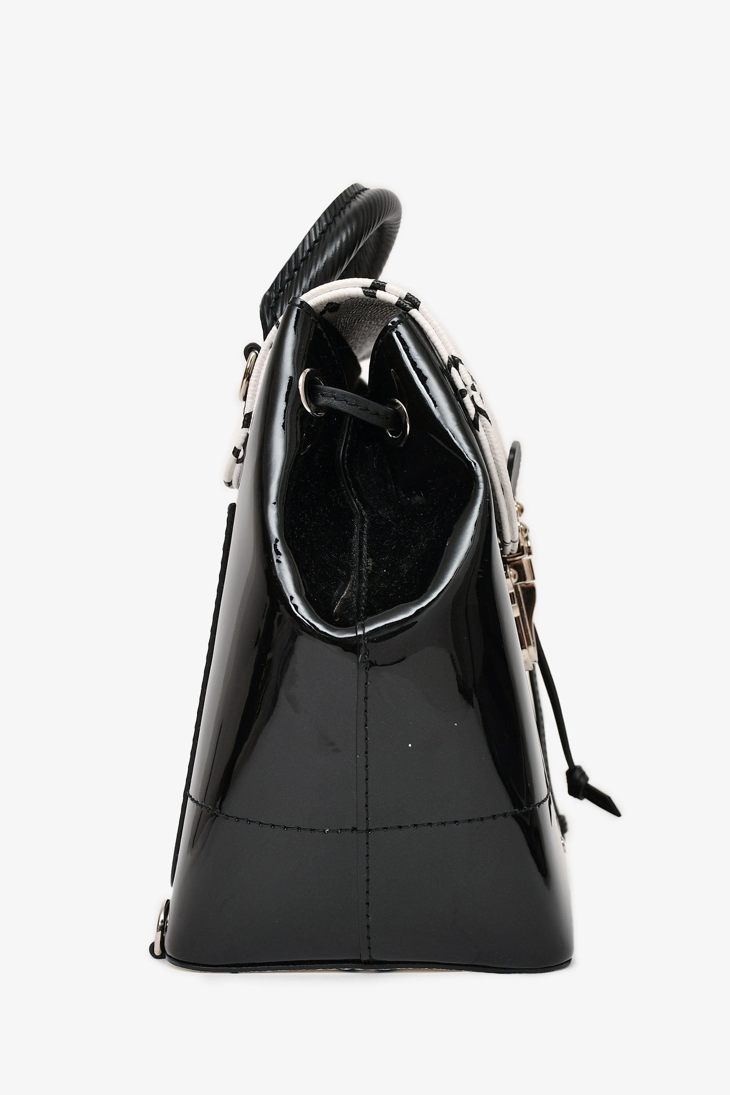 Louis Vuitton 2019 Black/White Monogram Coated Canvas/Vernis Hot Springs Backpack