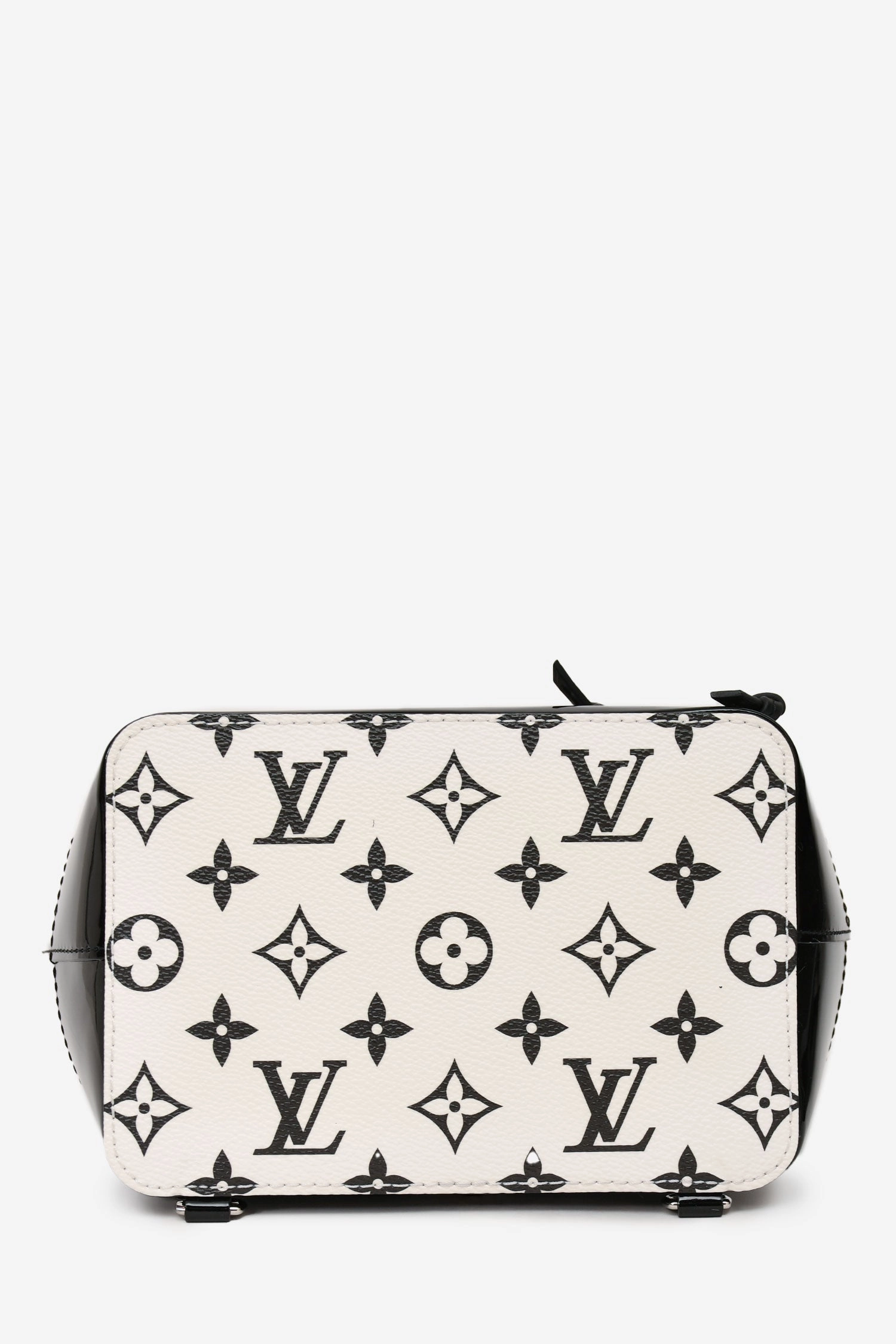 Louis Vuitton 2019 Black/White Monogram Coated Canvas/Vernis Hot Springs Backpack