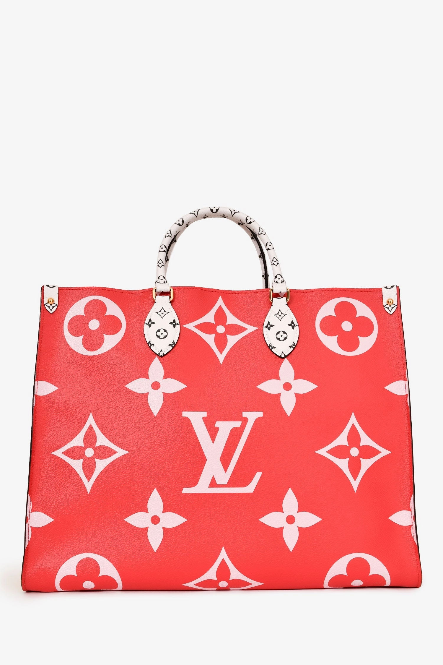 Louis Vuitton 2019 Red Multicolour Monogram Giant Reverse 'OnTheGo' Tote