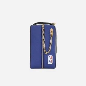 Louis Vuitton - LVxNBA Cloakroom Dopp Kit Bag - Electric Blue Monogram Embossed GHW - Pre-Loved