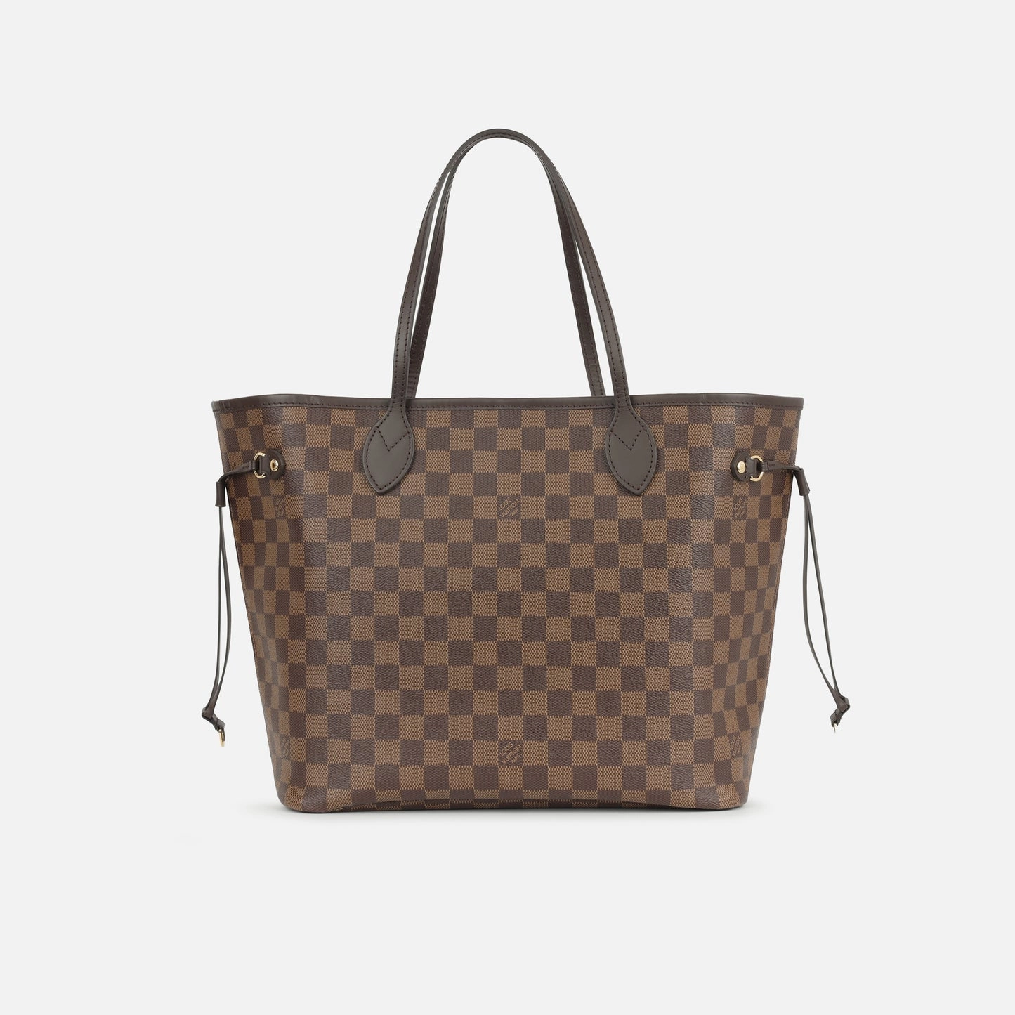Louis Vuitton - Neverfull MM - Damier Ebene / Red Striped Lining GHW - Pre-Loved