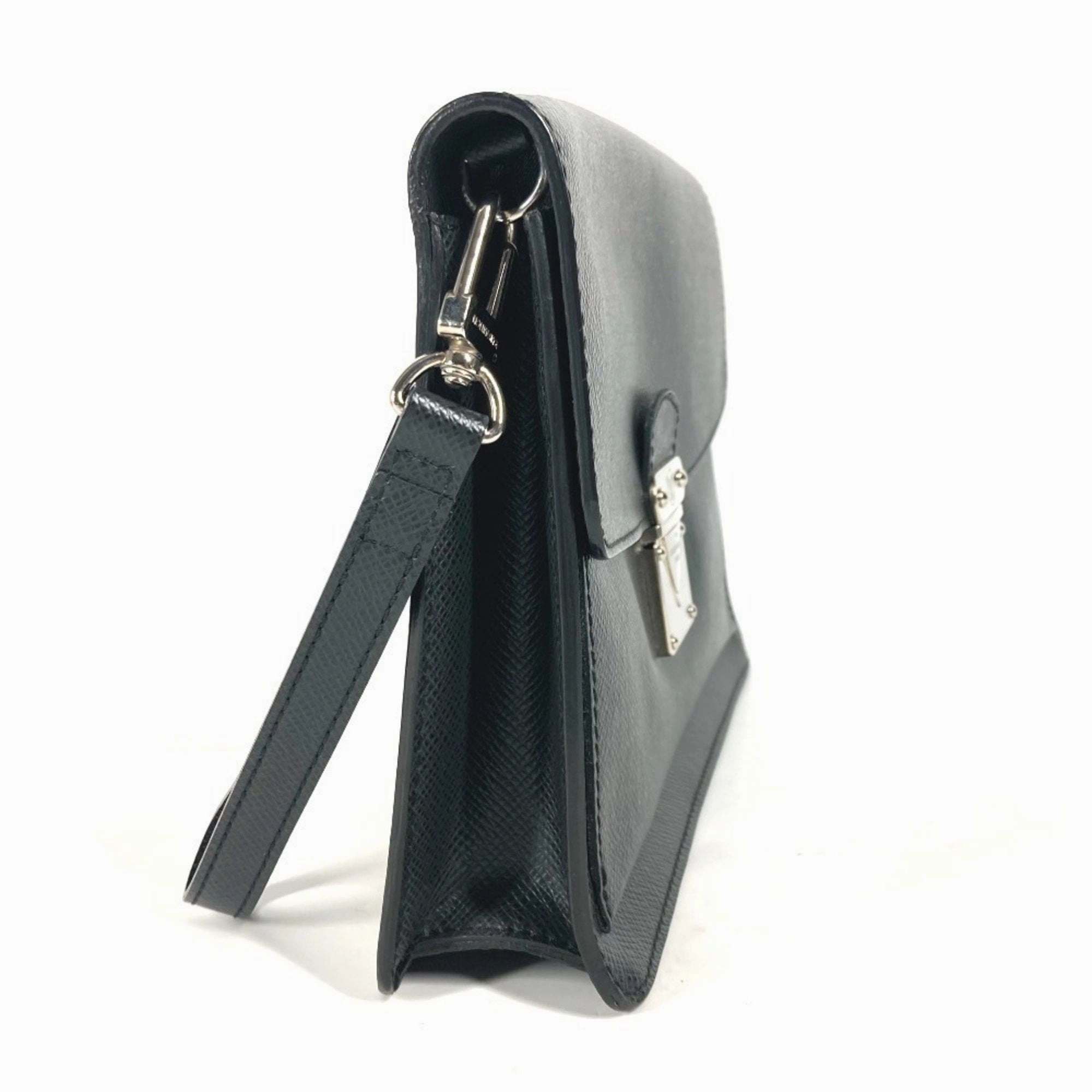 Louis Vuitton Ardoise Taiga Leather Clutch Bag Pouch (Pre-Owned)