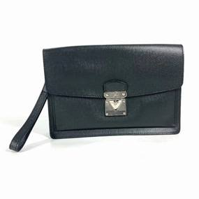 Louis Vuitton Ardoise Taiga Leather Clutch Bag Pouch (Pre-Owned)