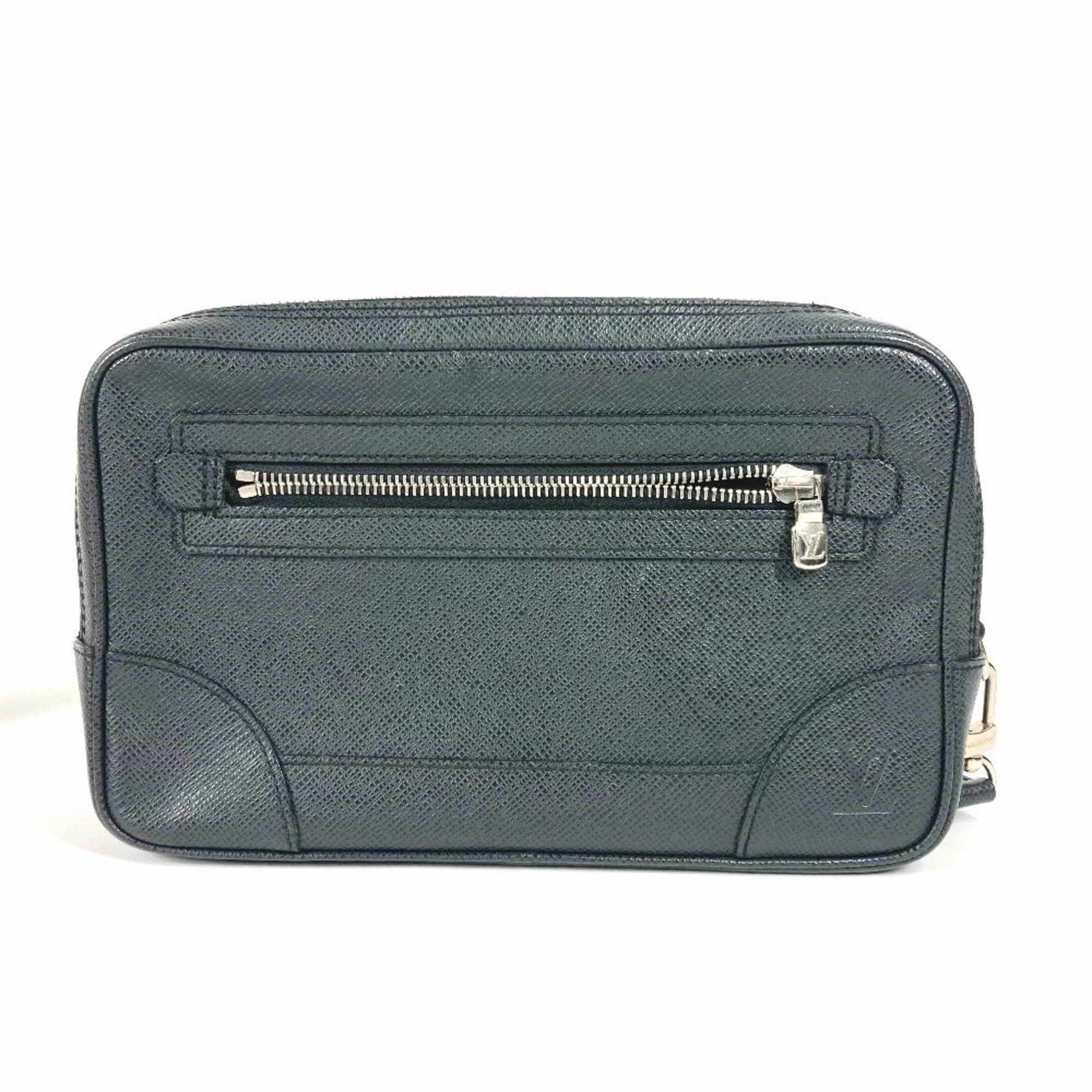 Louis Vuitton Ardoise Taiga Leather Leather Clutch Bag Pouch (Pre-Owned)
