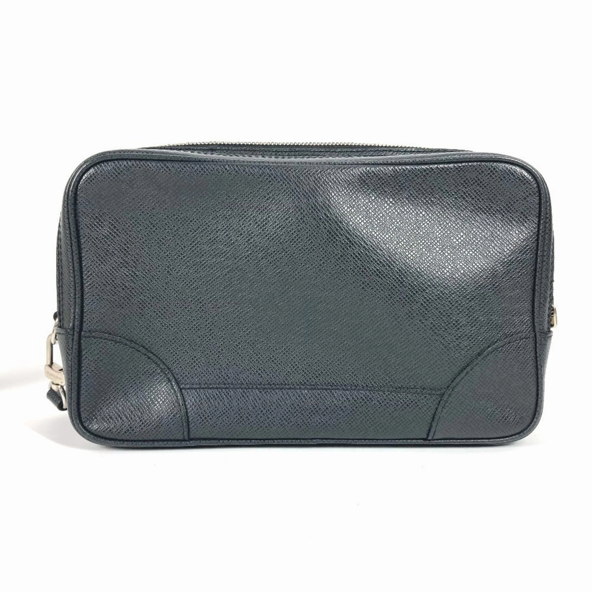 Louis Vuitton Ardoise Taiga Leather Leather Clutch Bag Pouch (Pre-Owned)