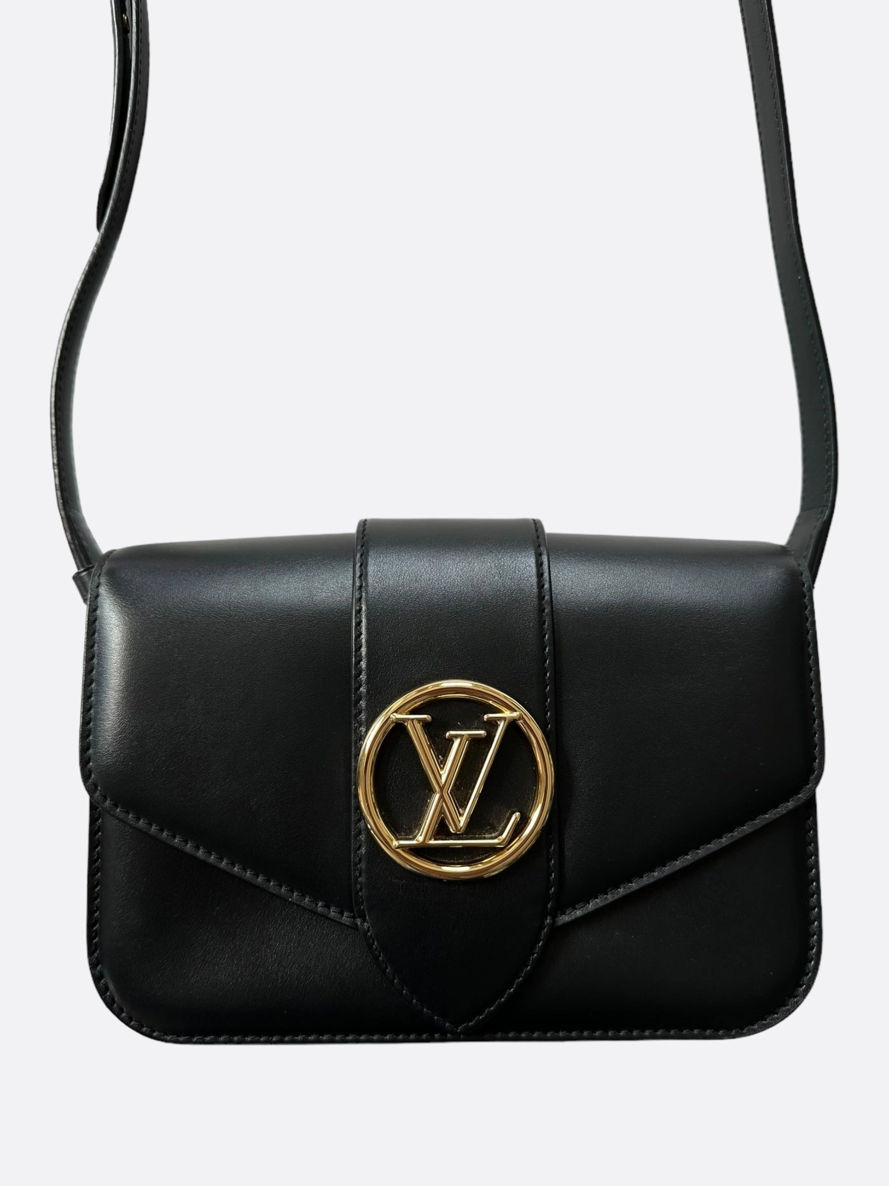 Louis Vuitton Black & Gold Pont 9 Shoulder Bag