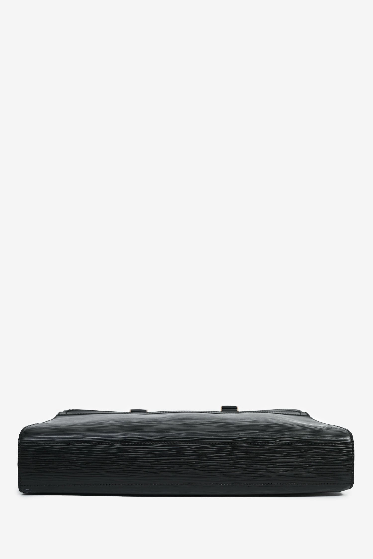 Louis Vuitton Black Epi Leather 'Bassano' MM Briefcase (As Is)