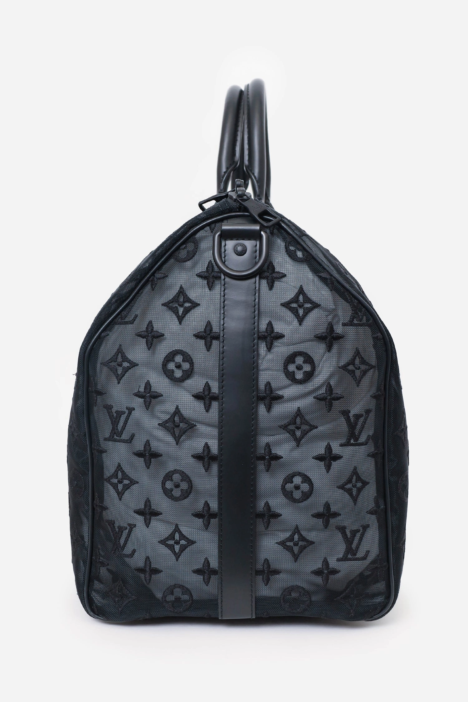 Louis Vuitton Black Mesh Keepall Bandouliere 50