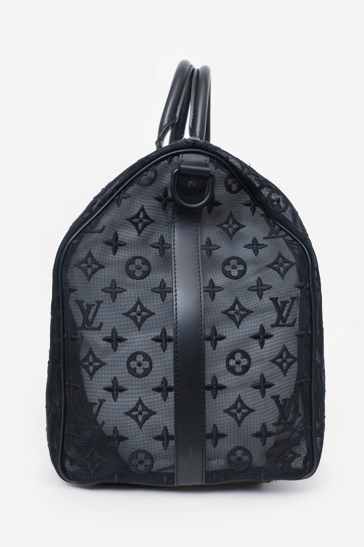 Louis Vuitton Black Mesh Keepall Bandouliere 50