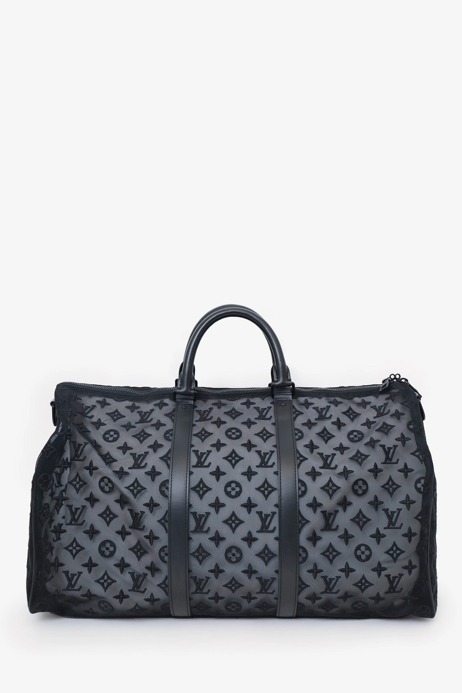 Louis Vuitton Black Mesh Keepall Bandouliere 50