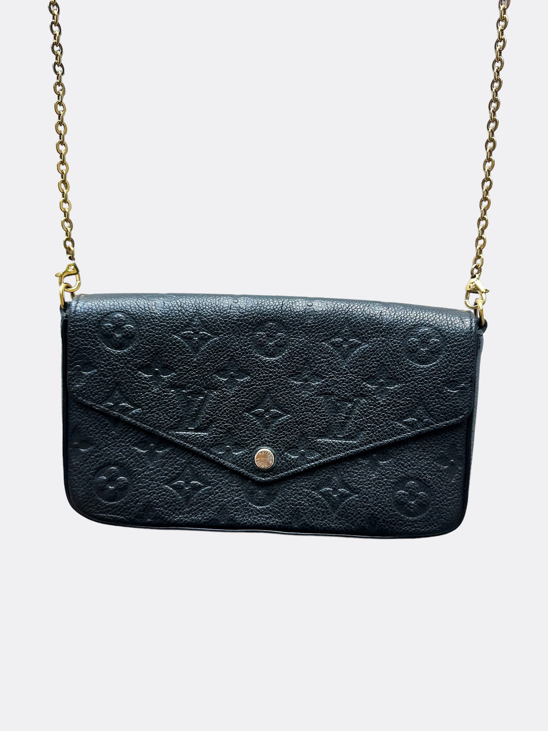 Louis Vuitton Black Monogram Empreinte Pochette Felicie