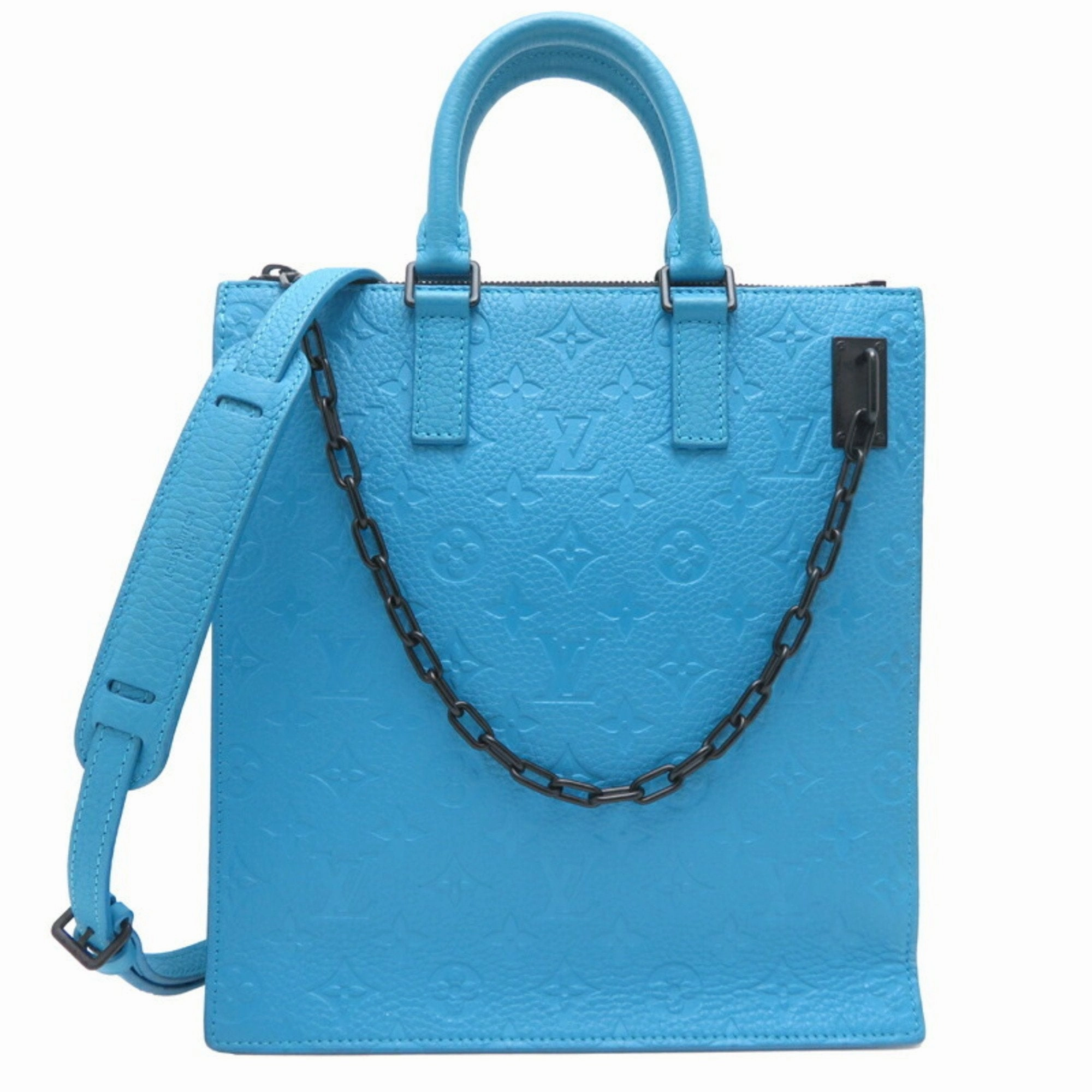 Louis Vuitton blue Leather Handbag Tote Bag (Pre-Owned)
