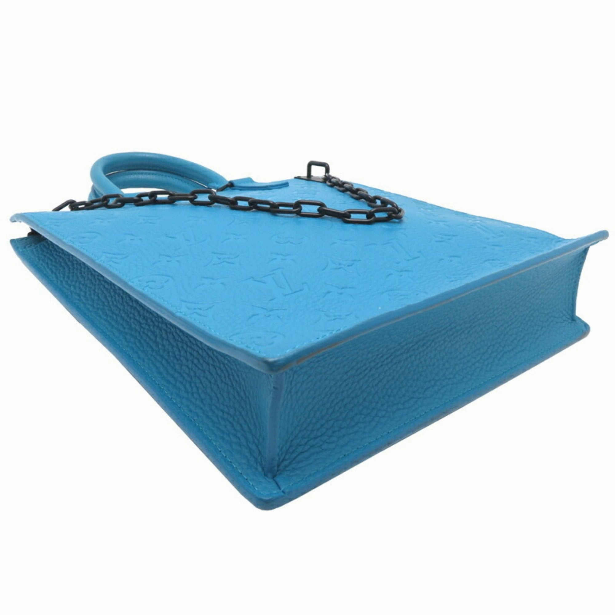 Louis Vuitton blue Leather Handbag Tote Bag (Pre-Owned)