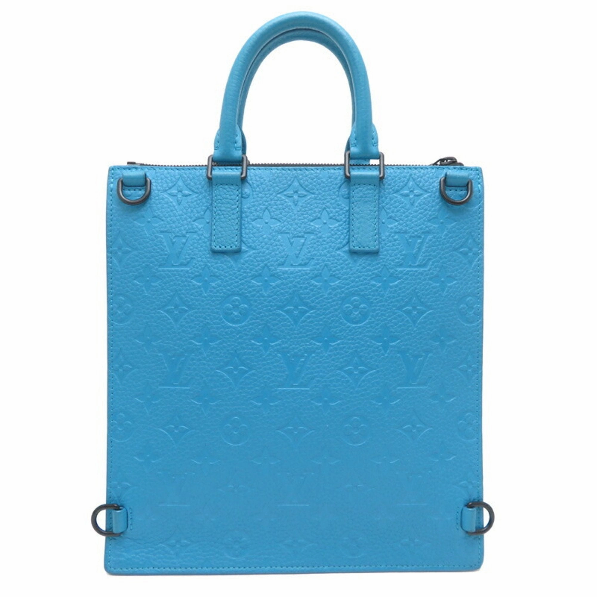 Louis Vuitton blue Leather Handbag Tote Bag (Pre-Owned)
