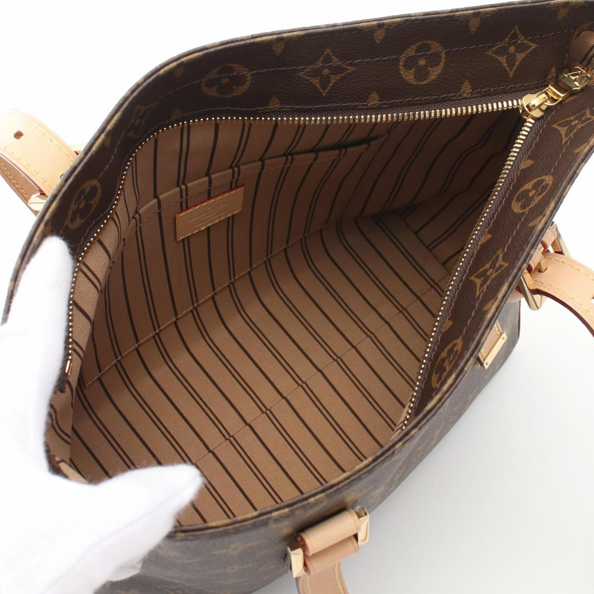 Louis Vuitton Coated Canvas Leather Tote Bag (Pre-Owned)