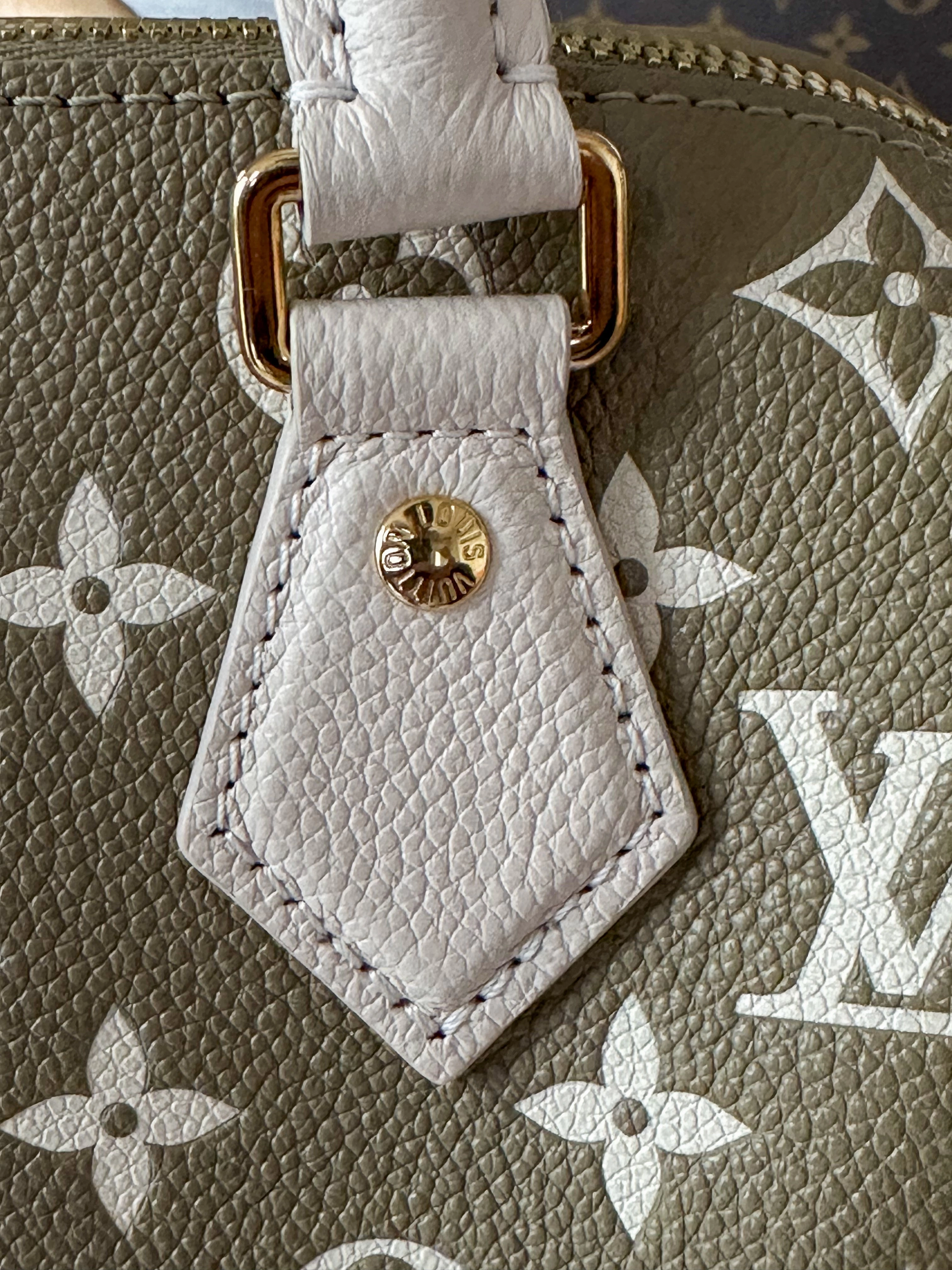 Louis Vuitton Green & Beige Empreinte Monogram Speedy 20