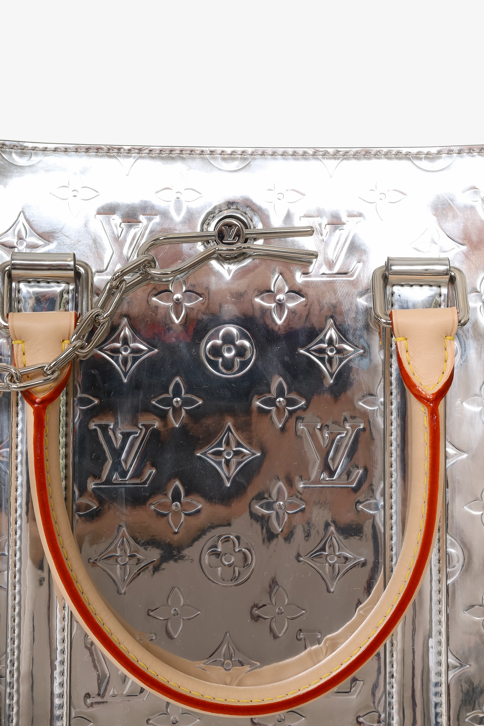 Louis Vuitton Limited Edition SIlver Monogram Mirror Sac Plat