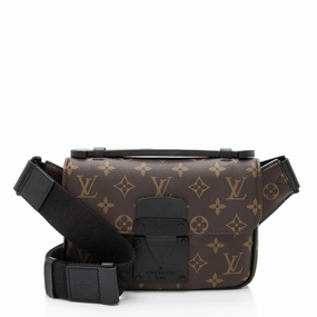 Louis Vuitton Monogram Canvas Macassar S Lock Sling Bag