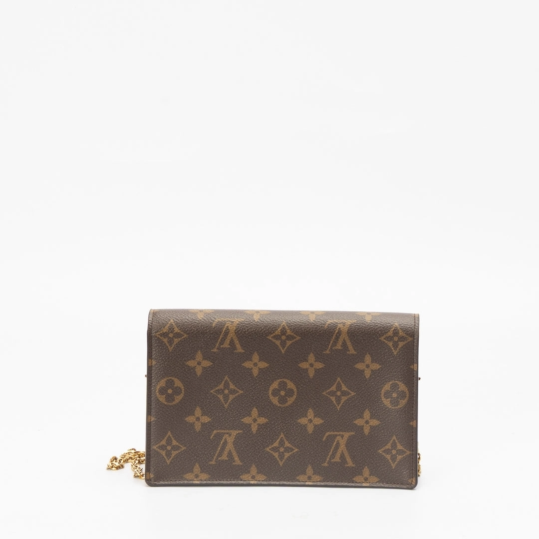 Louis Vuitton Monogram Flore Chain Wallet