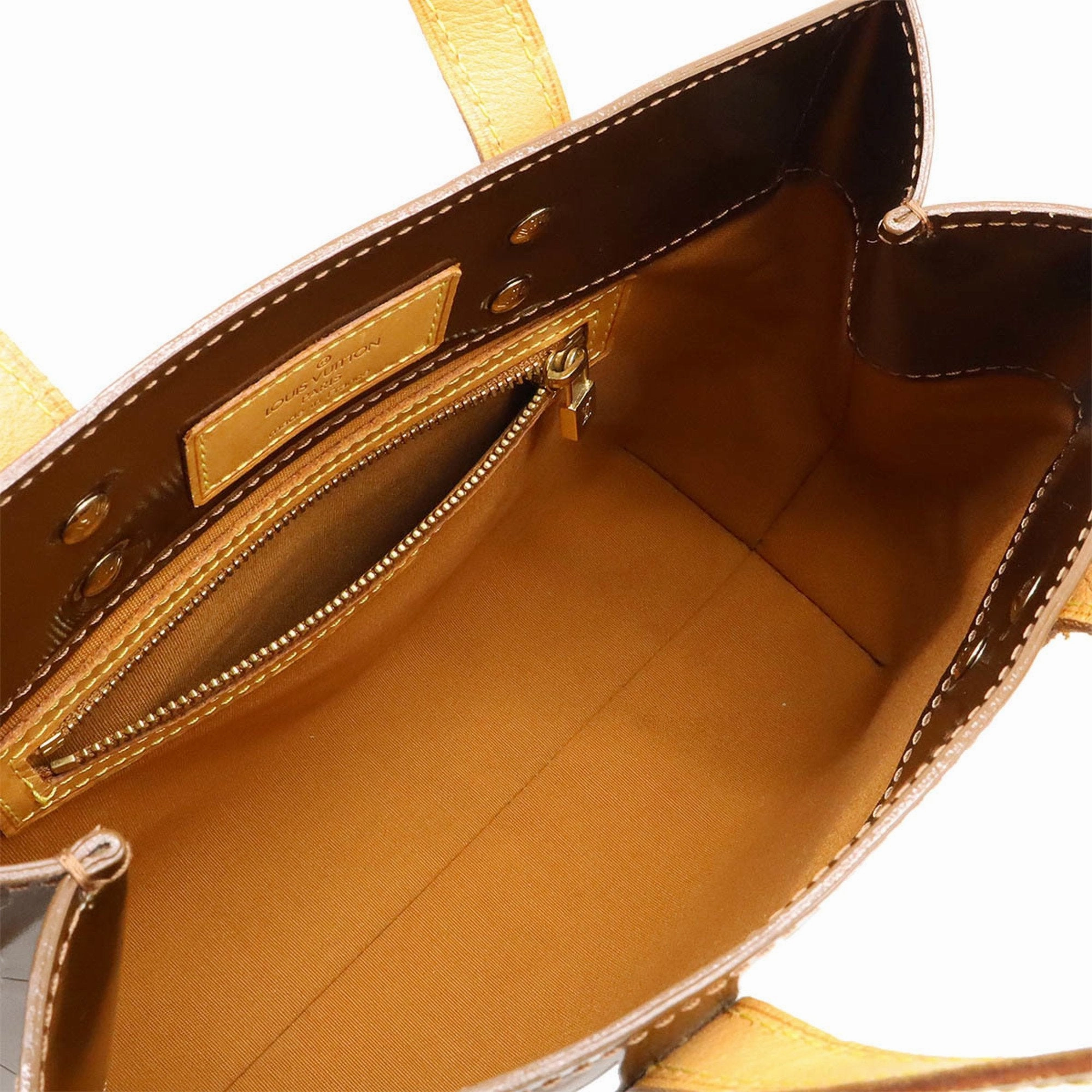 Louis Vuitton Monogram Vernis gold Handbag Tote Bag (Pre-Owned)