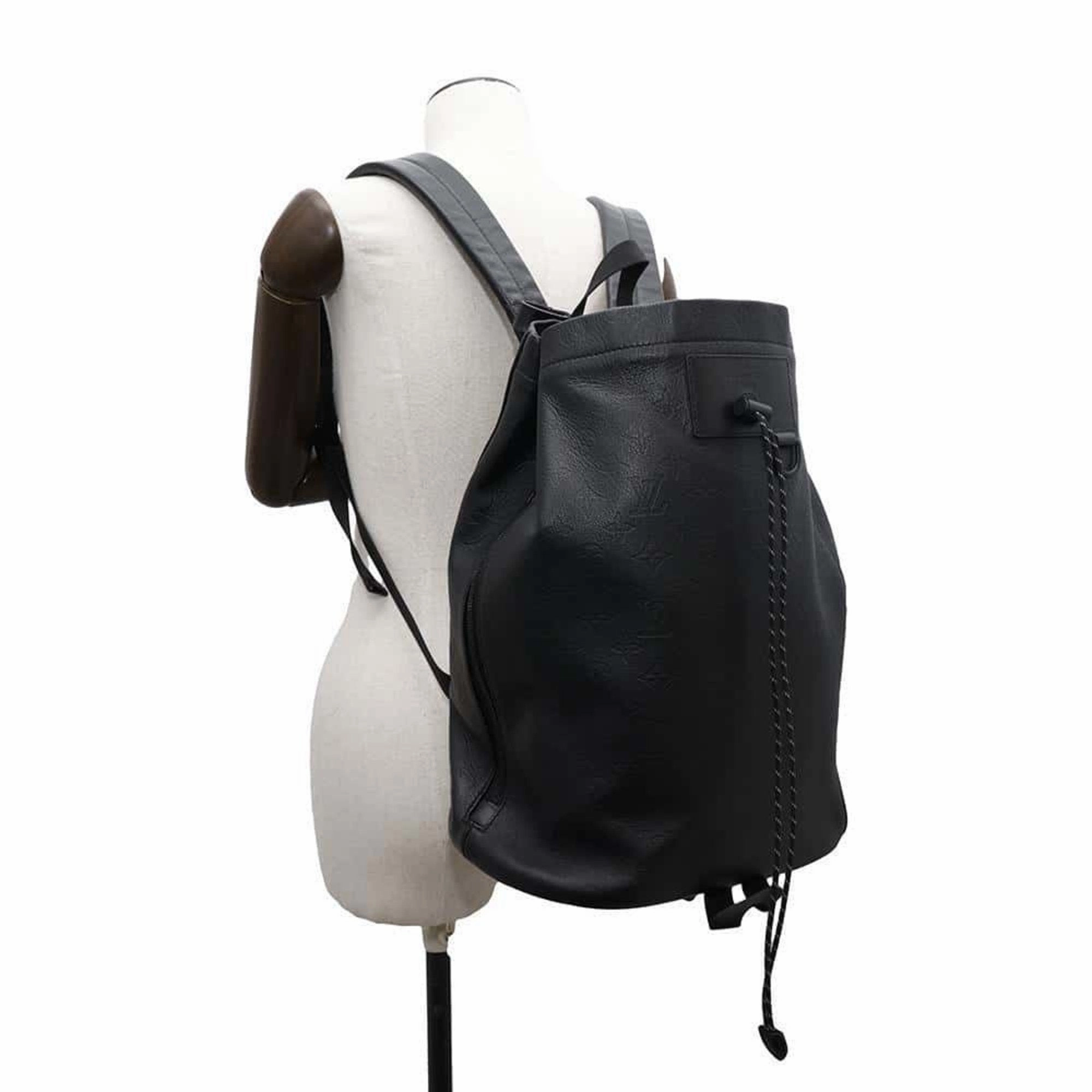 Louis Vuitton Noir Monogram Shadow Backpack (Pre-Owned)