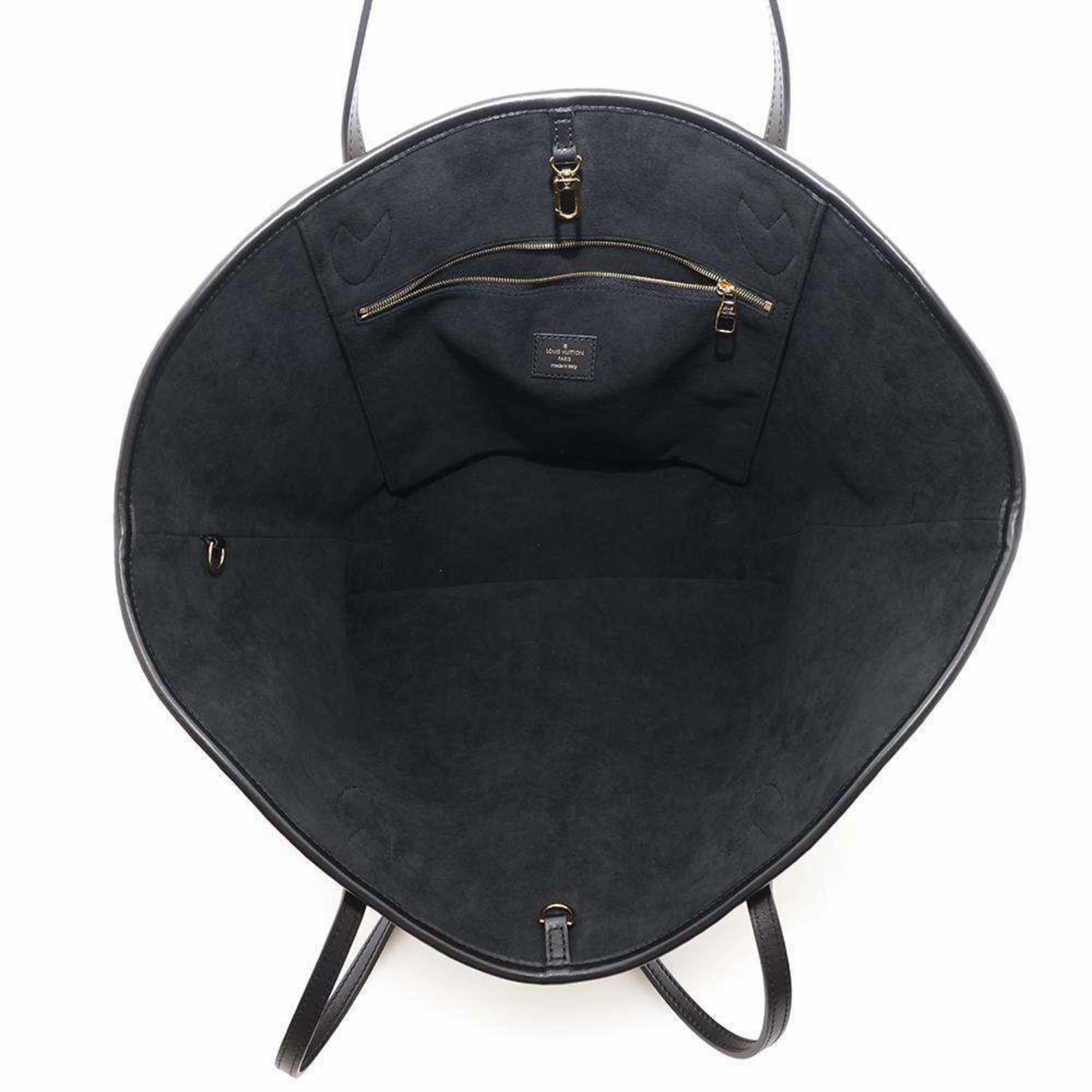 Louis Vuitton Noir Raffia Leather Tote Bag (Pre-Owned)