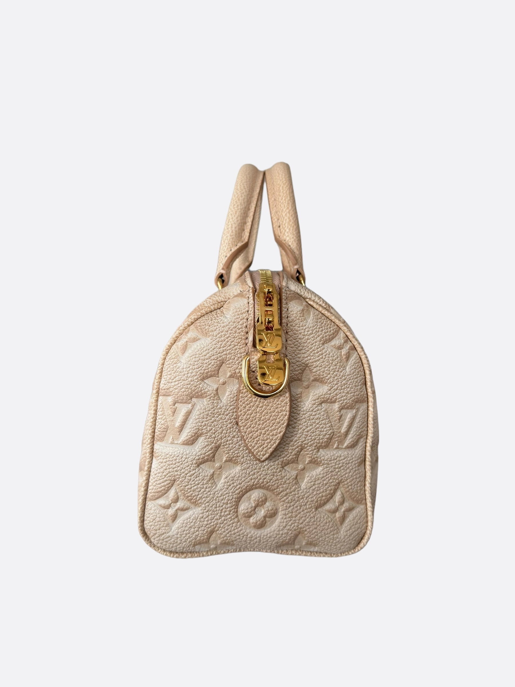 Louis Vuitton Stardust Beige Empreinte Monogram Speedy 20