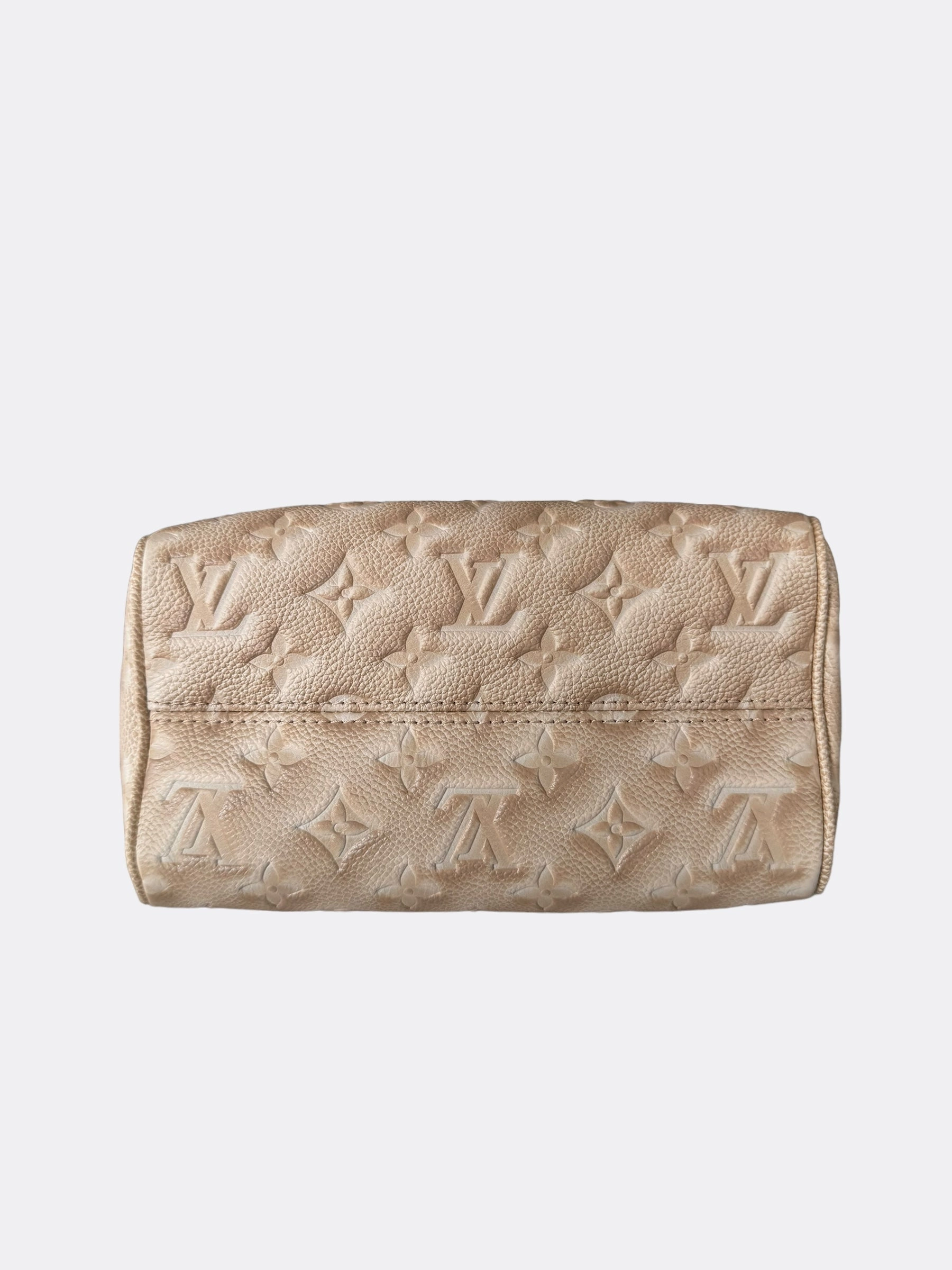 Louis Vuitton Stardust Beige Empreinte Monogram Speedy 20