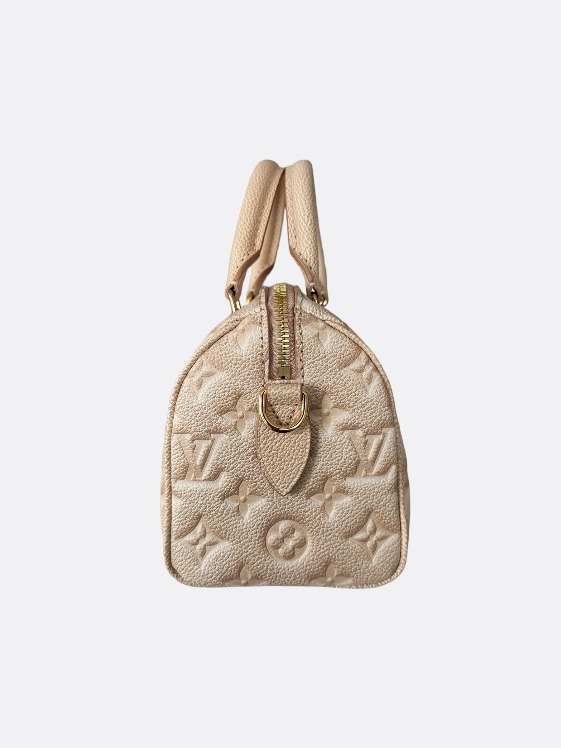 Louis Vuitton Stardust Beige Empreinte Monogram Speedy 20