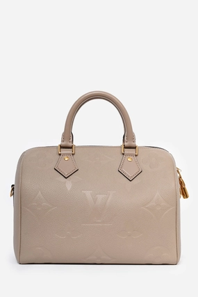 Louis Vuitton Taupe Empreinte Speedy Bandoulire 25 Top Handle