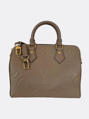 Louis Vuitton Turtledove Monogram Empreinte Speedy 25