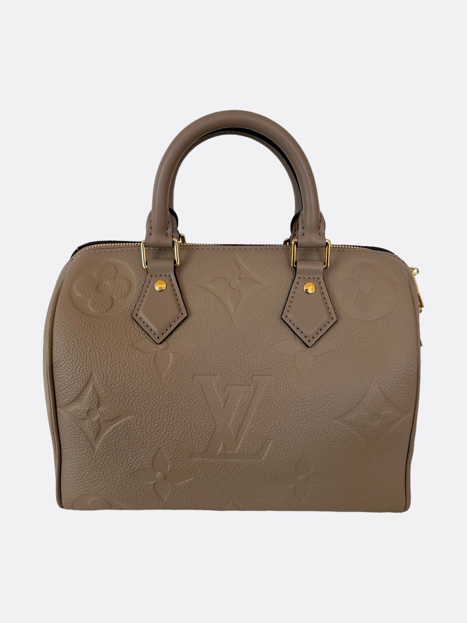 Louis Vuitton Turtledove Monogram Empreinte Speedy 25