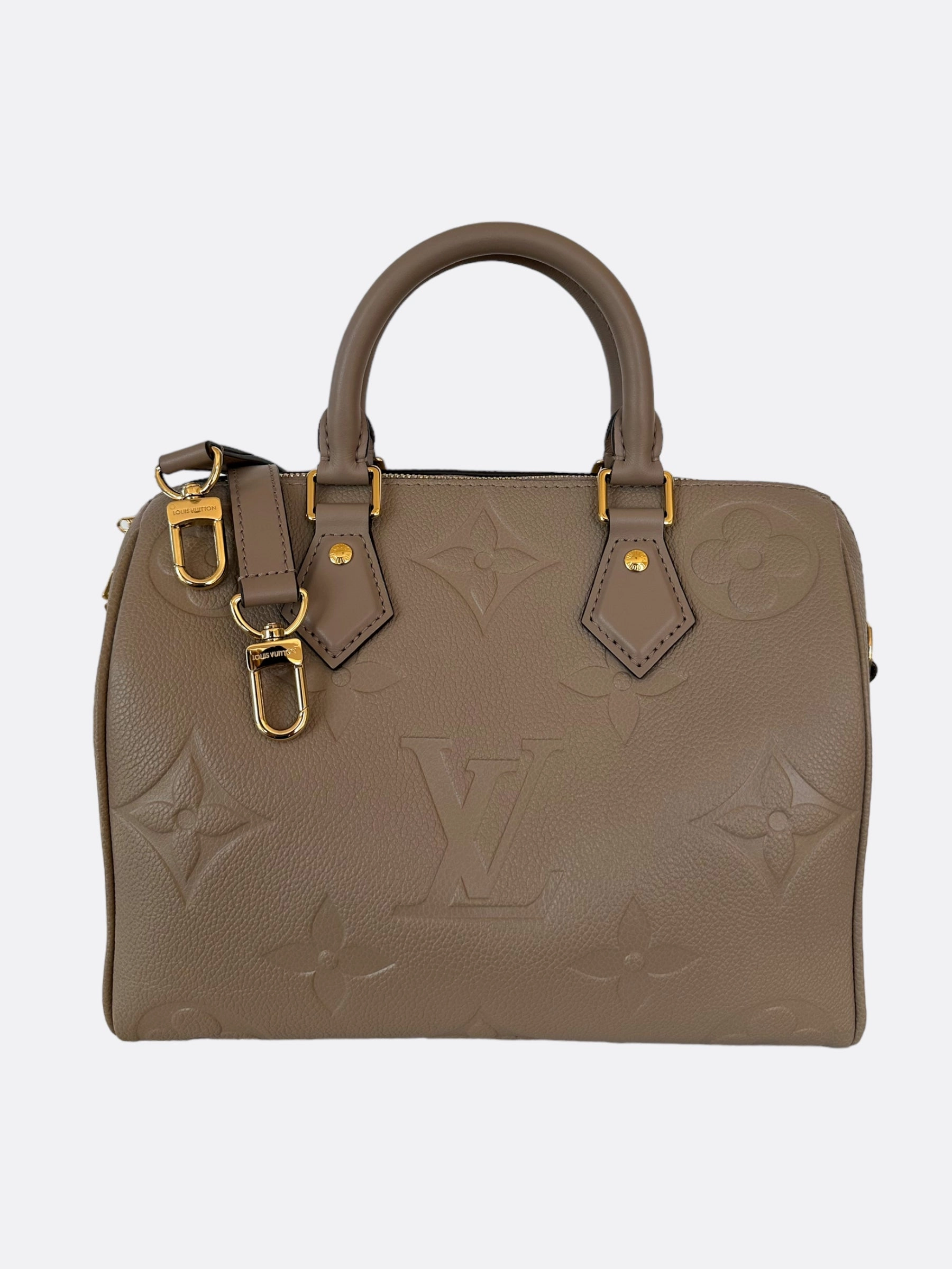 Louis Vuitton Turtledove Monogram Empreinte Speedy 25