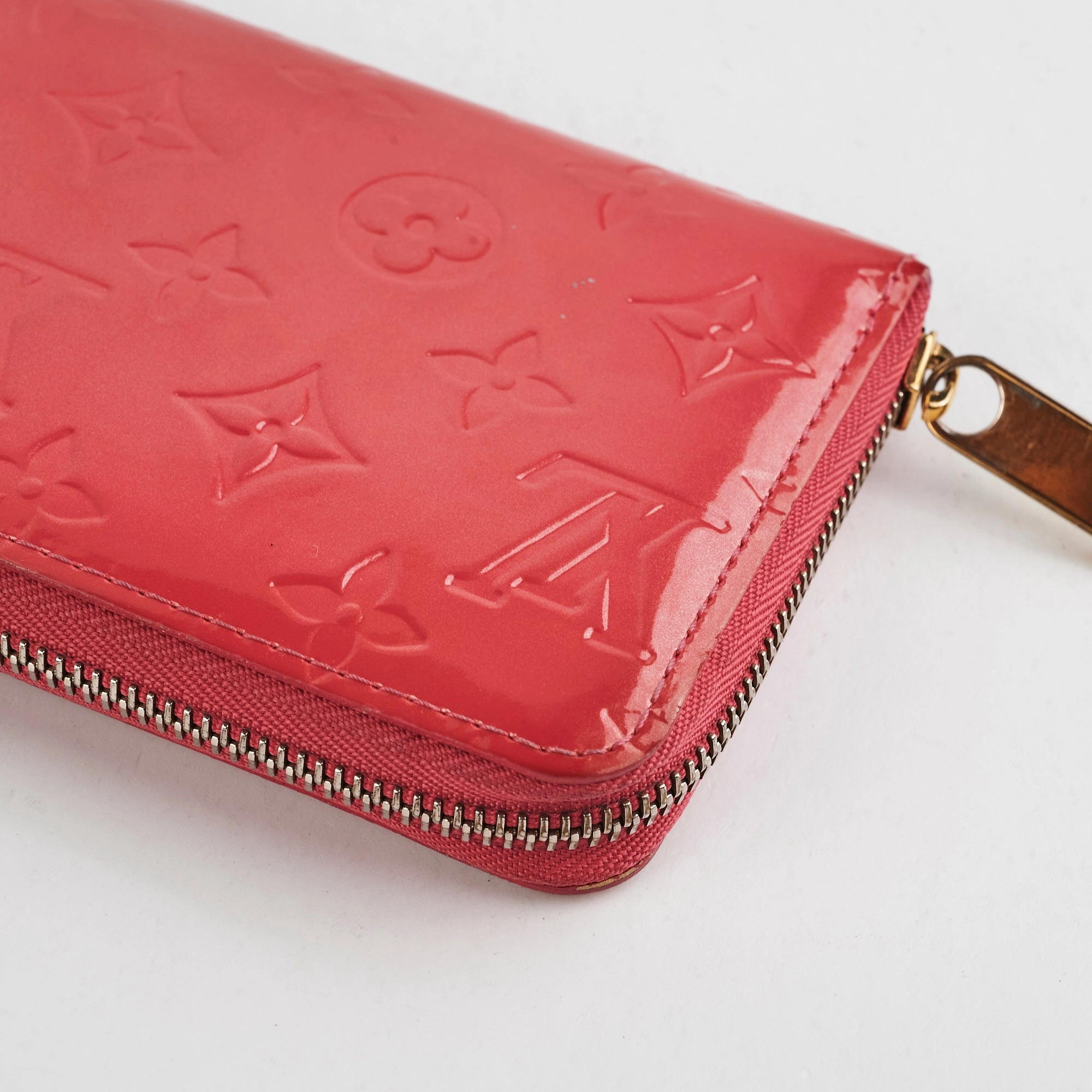 Louis Vuitton Vernis Pink Long Zippy Wallet