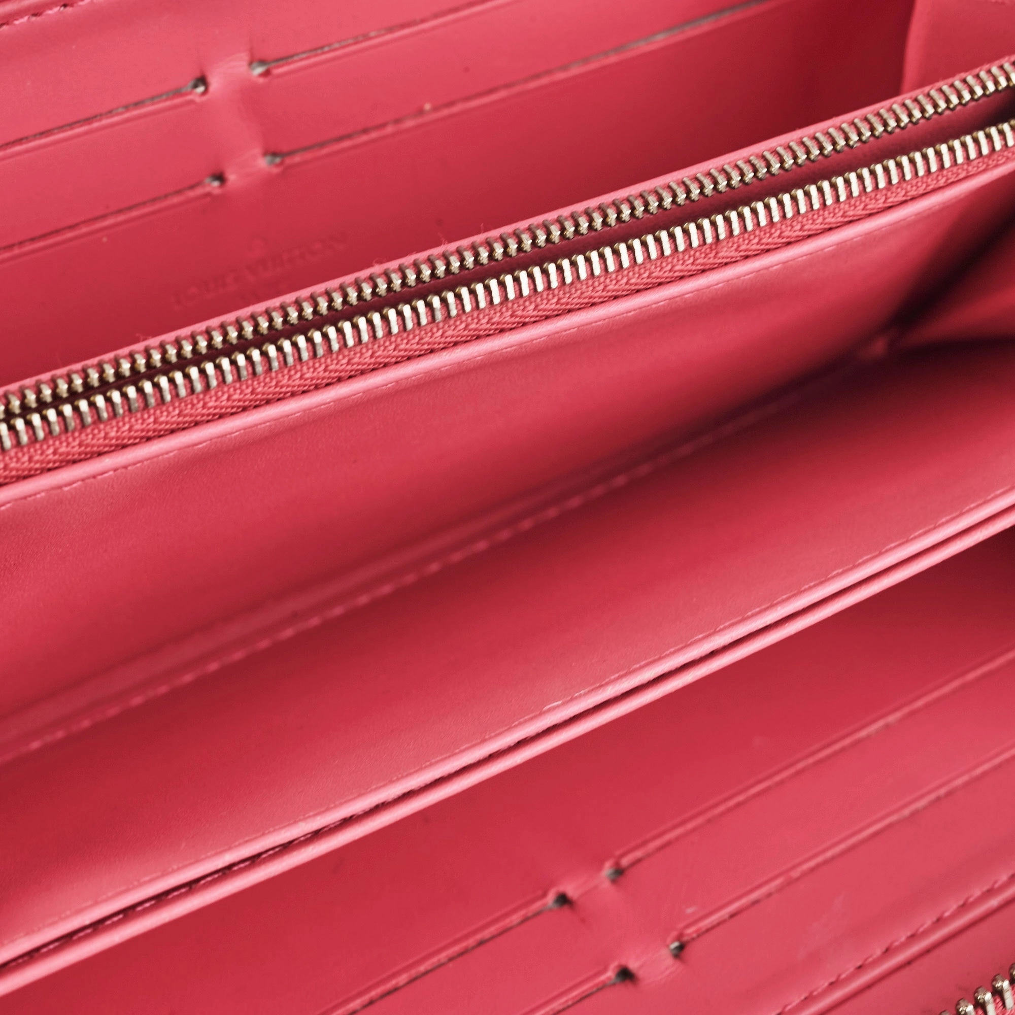 Louis Vuitton Vernis Pink Long Zippy Wallet