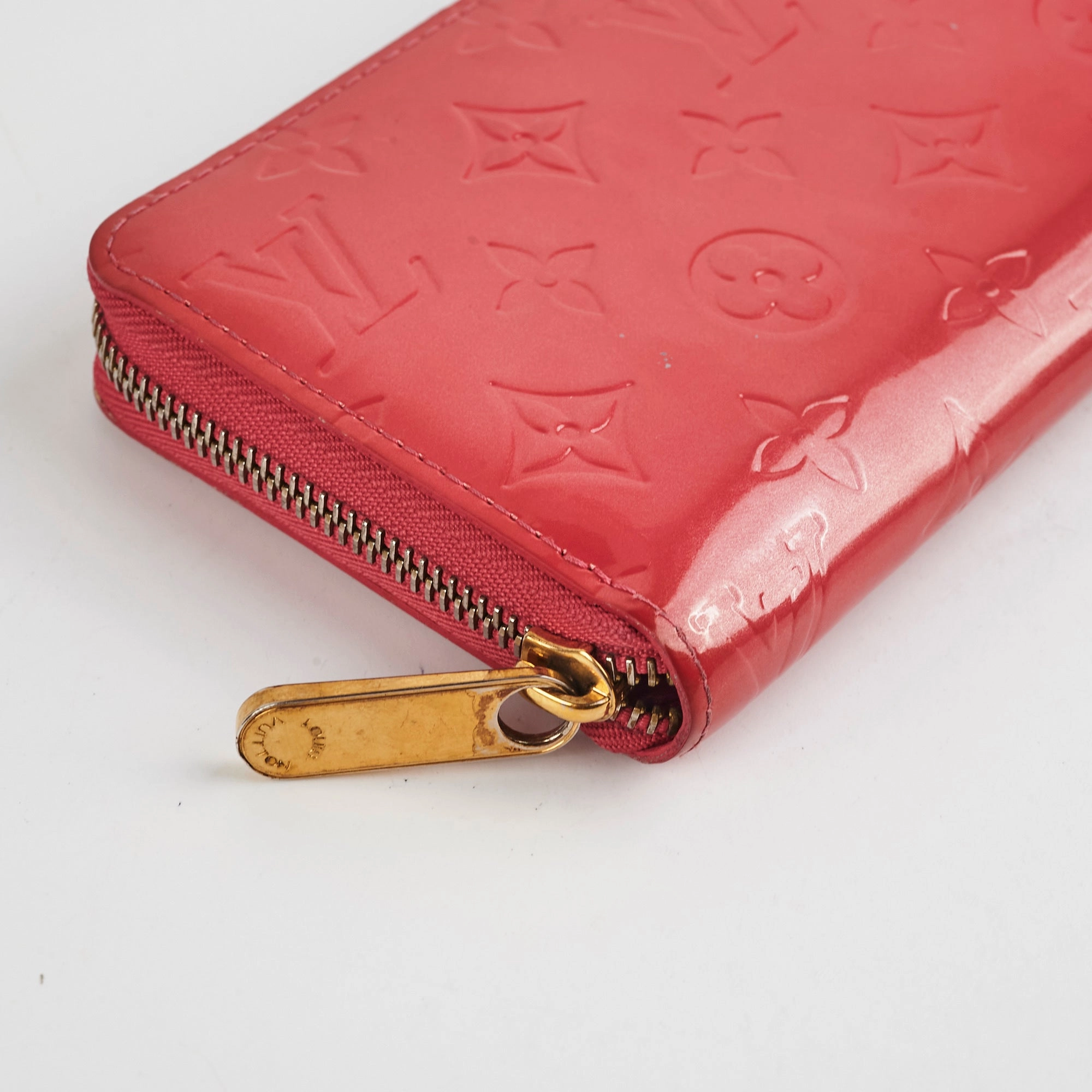 Louis Vuitton Vernis Pink Long Zippy Wallet