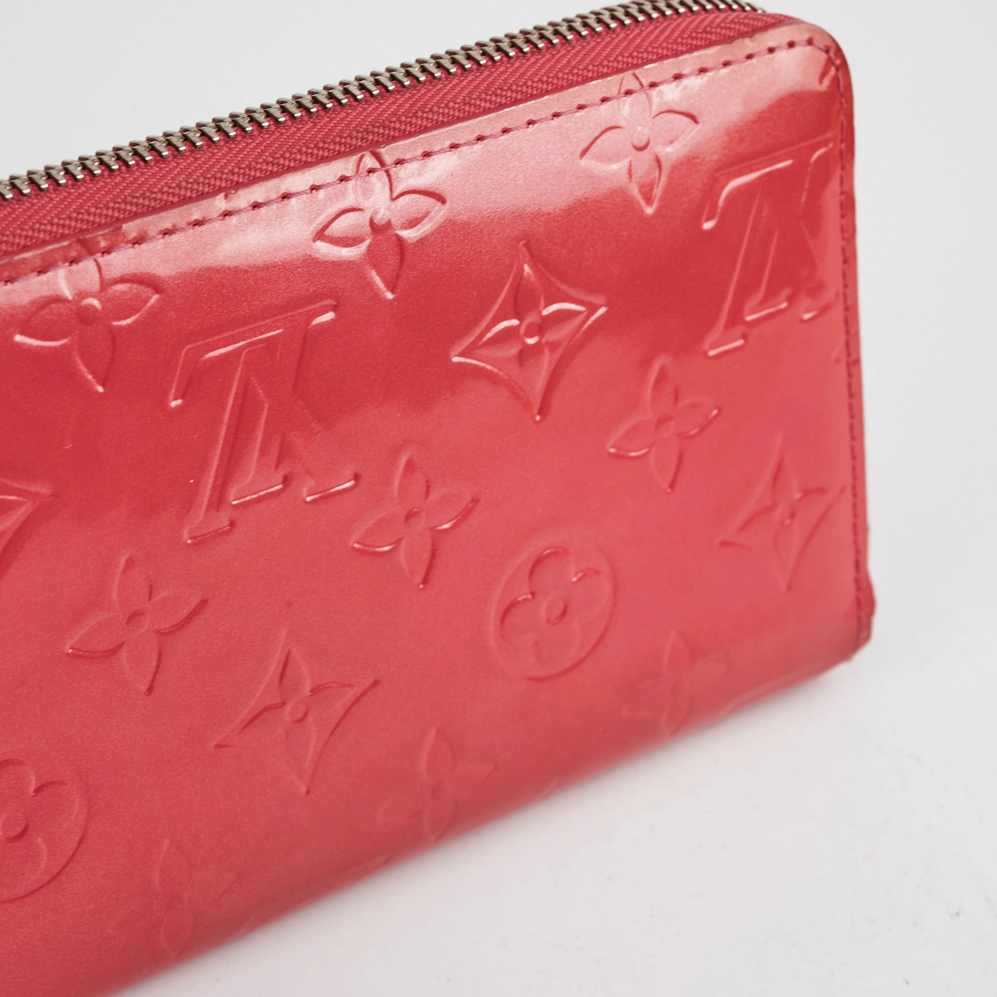 Louis Vuitton Vernis Pink Long Zippy Wallet