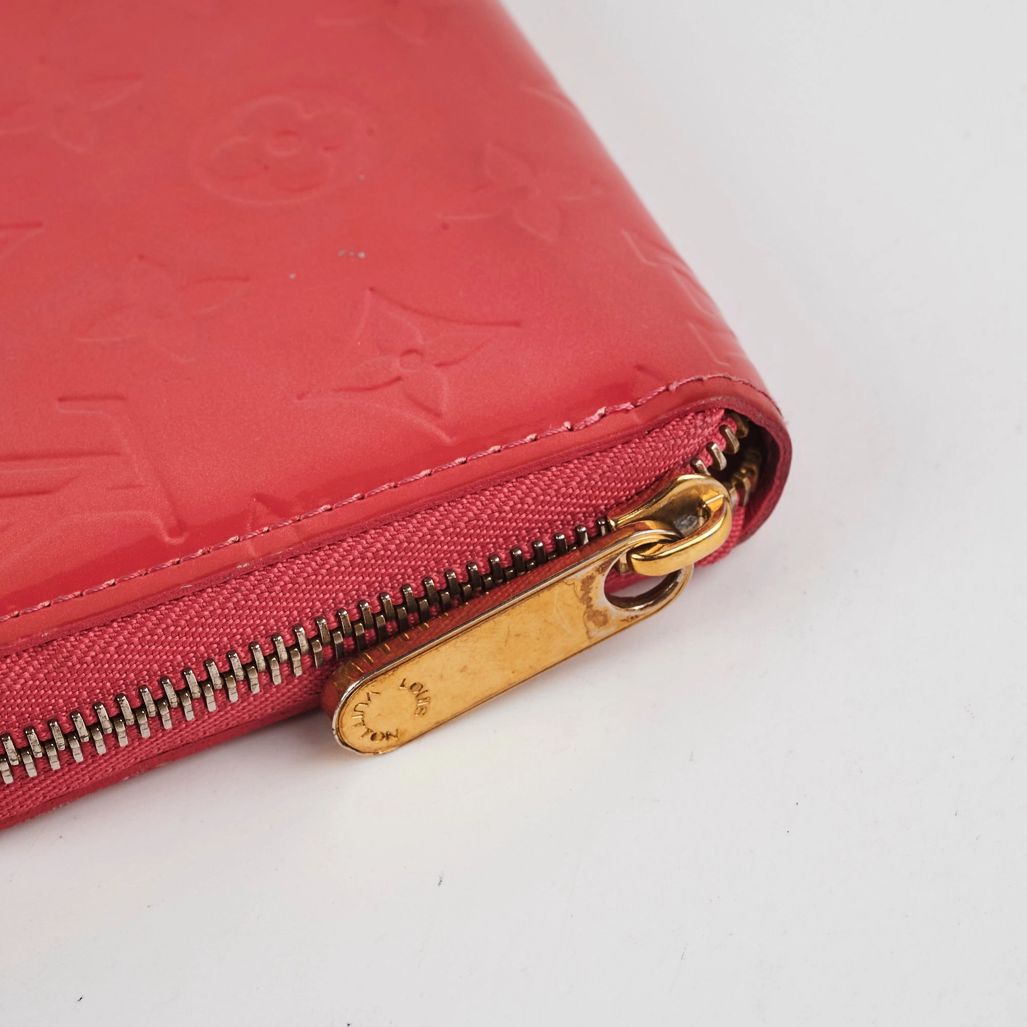Louis Vuitton Vernis Pink Long Zippy Wallet