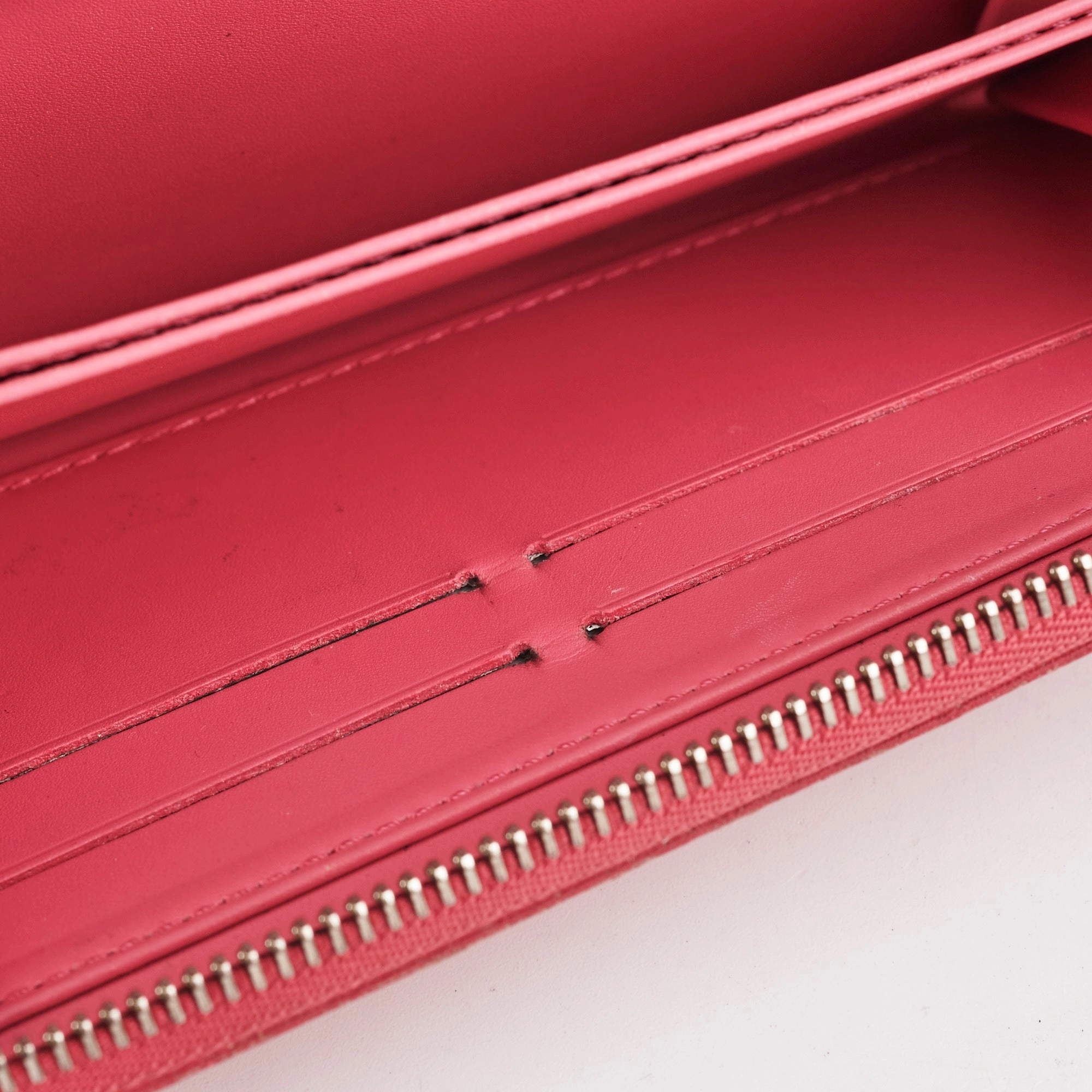 Louis Vuitton Vernis Pink Long Zippy Wallet