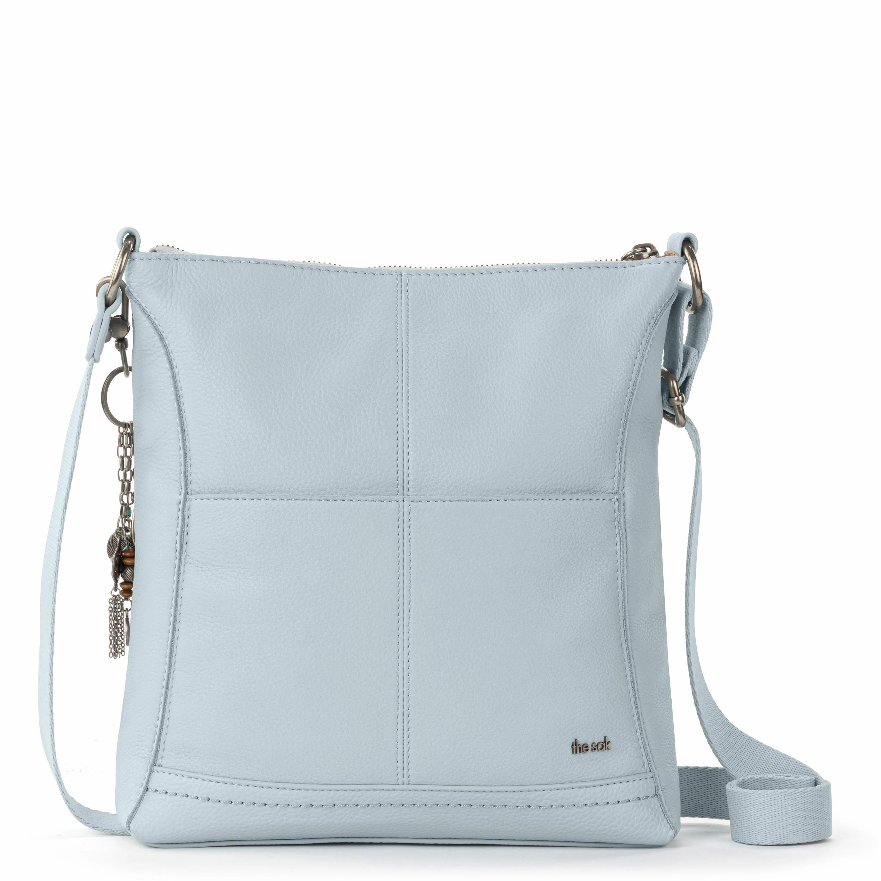 Lucia Crossbody - Leather - Ice Blue Stitch