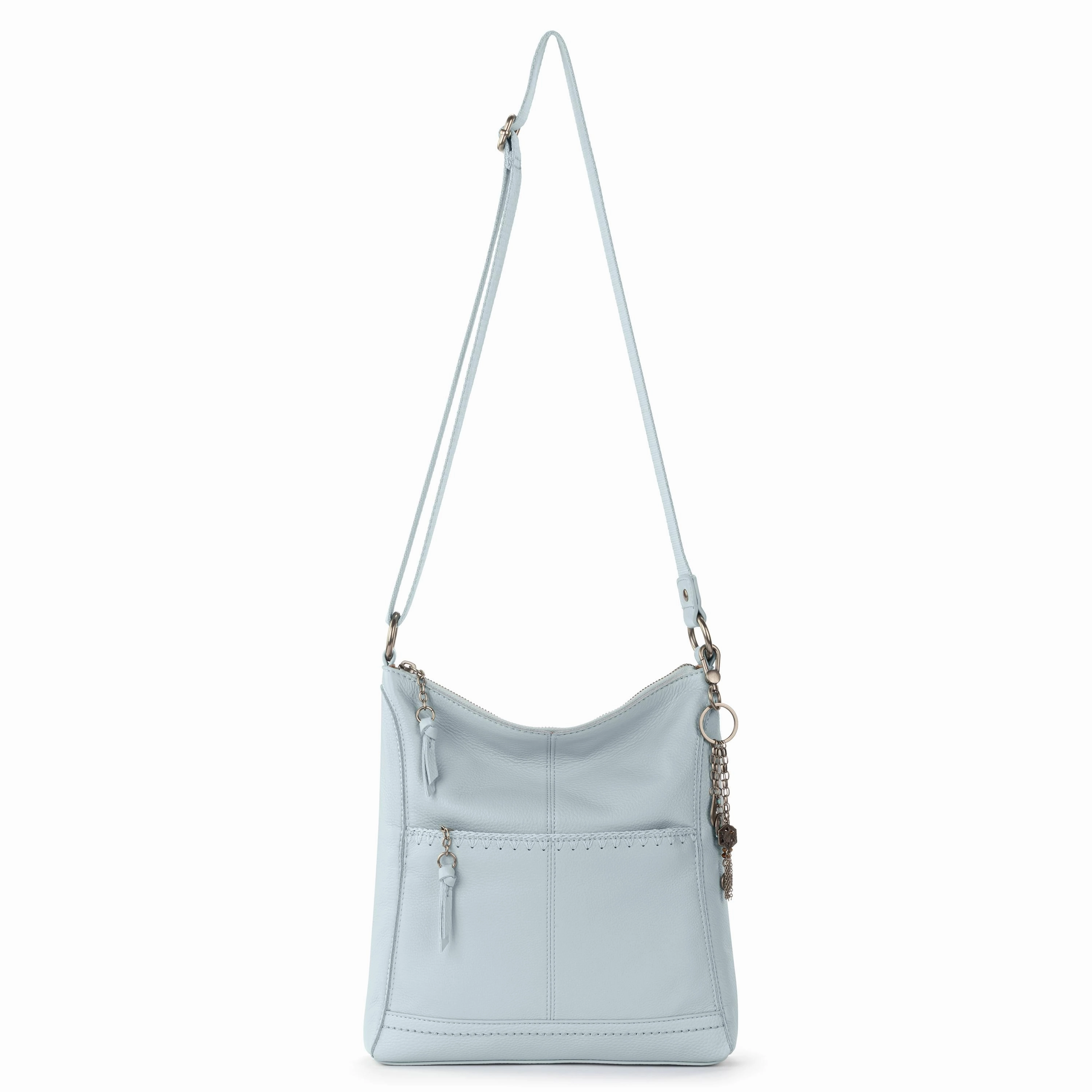 Lucia Crossbody - Leather - Ice Blue Stitch