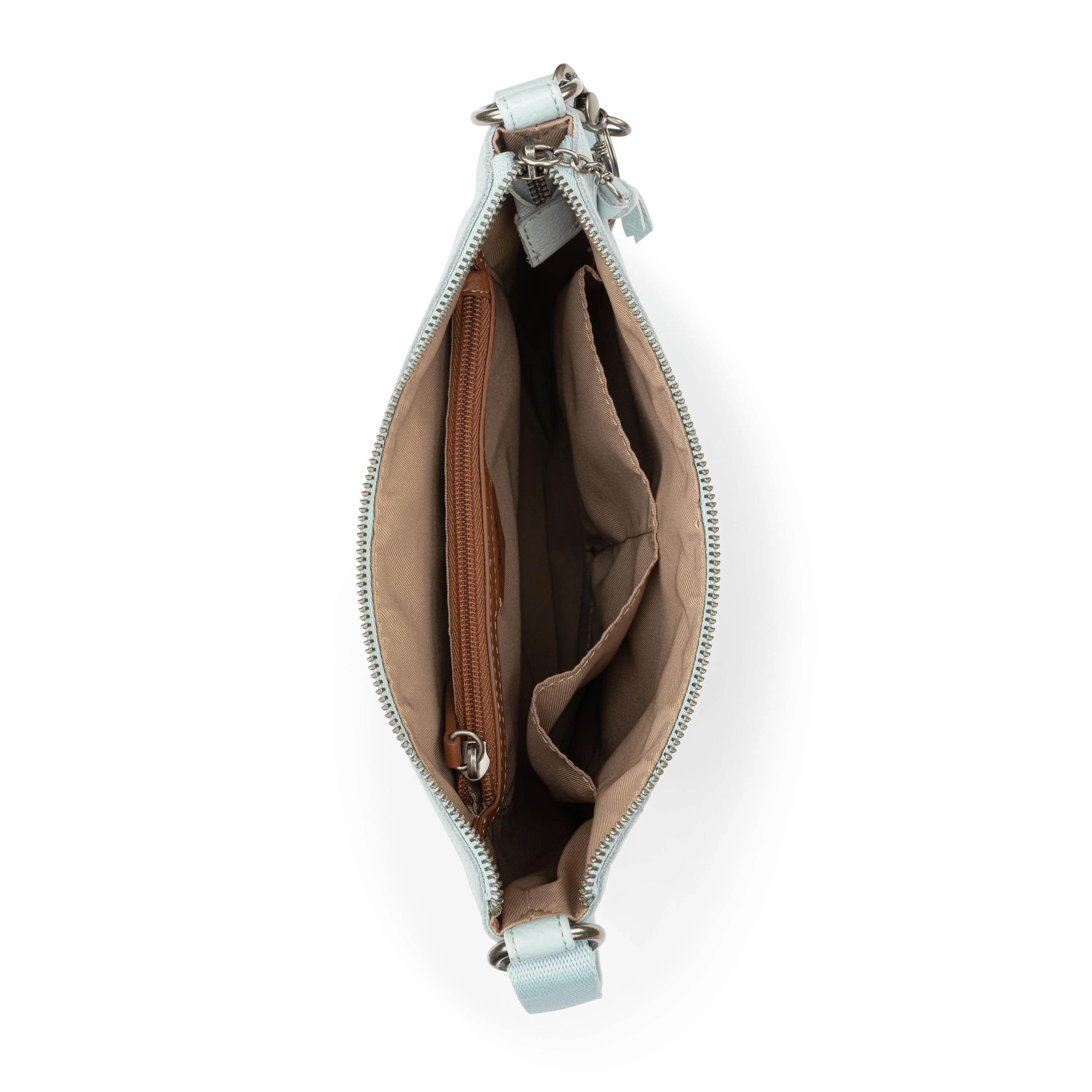 Lucia Crossbody - Leather - Ice Blue Stitch