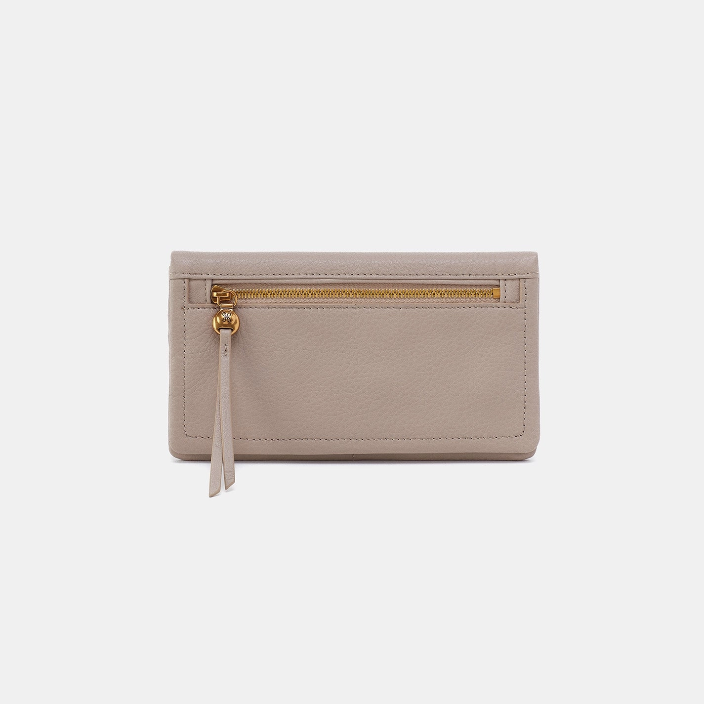 Lumen Continental Wallet In Pebbled Leather - Taupe
