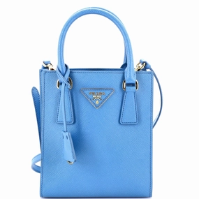 Lux Convertible Shopper Tote Saffiano Leather Mini